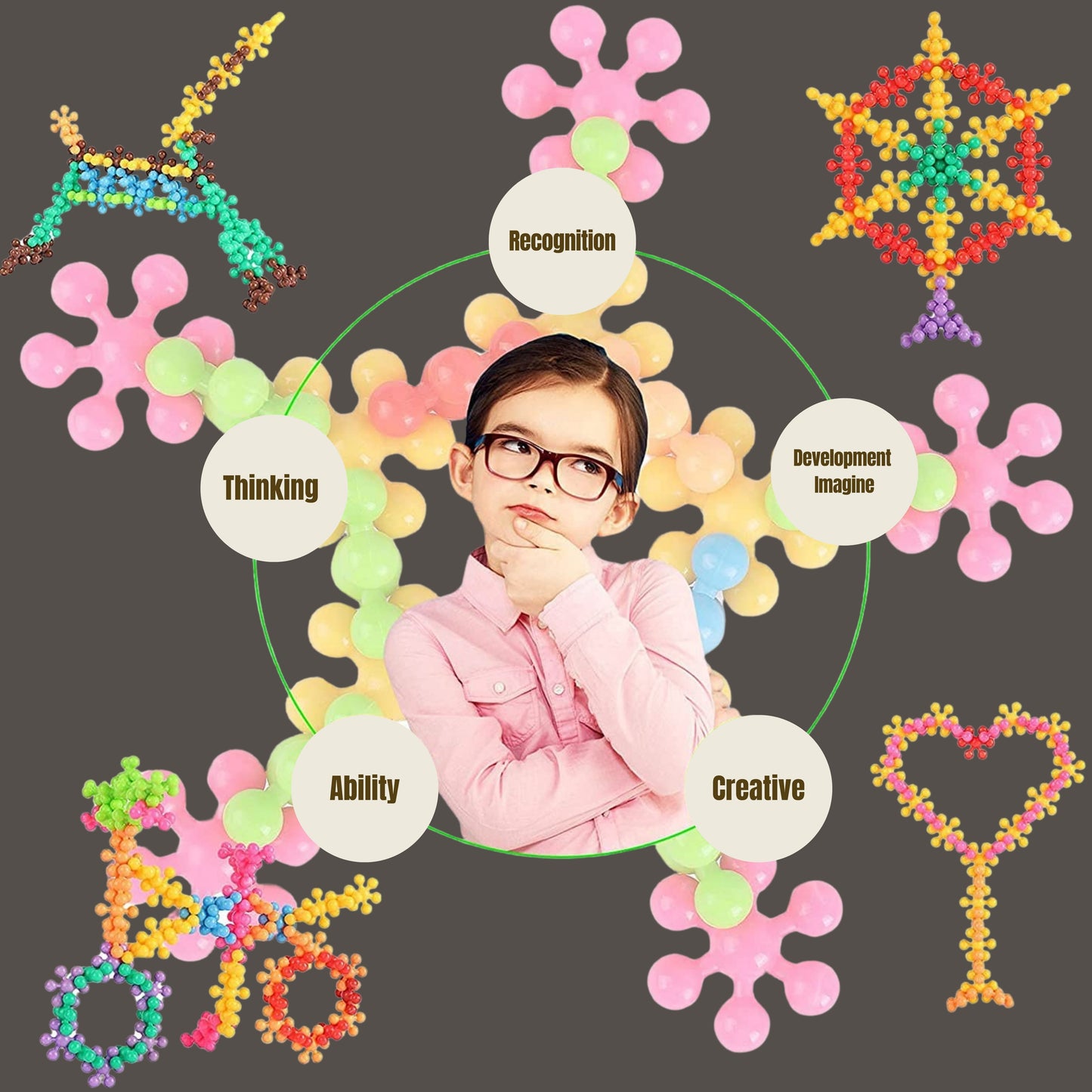 Plum Blossom Building Blocks 3D Bricks