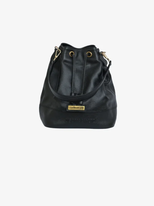 Stylish Leather Drawstring Sling Bag – Chic & Functional | USAMAAK SHOP LTD